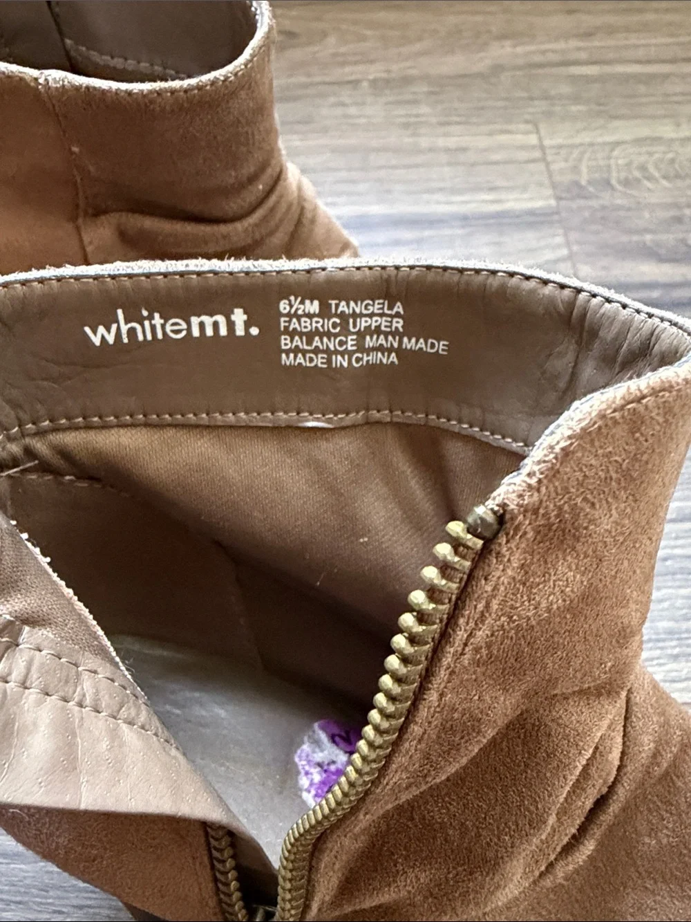 Women’s Brown Suede Ankle Bootie with Side Zip